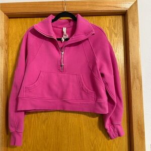 lululemon oversized funnel neck scuba half zip
